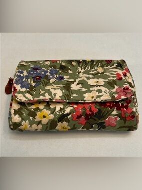 RALPH LAUREN VINTAGE FLORAL PATTERN COSMETIC TRAVEL MULTICOLORED BAG